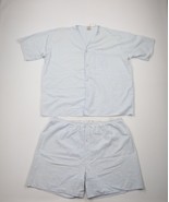 Vtg 90s Streetwear Mens 2XL XXL Pinstriped Seersucker 2 Piece Pajamas Sl... - $49.45