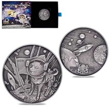 2 Oz Silver Coin 2022 Chad 5000 Francs CFA Doge On The Moon High Relief Coin Wow - £124.00 GBP