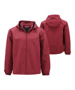 Red Label Men&#39;s Lightweight Nylon Hooded Water Resistant Zip Up Rain Jacket - £14.29 GBP
