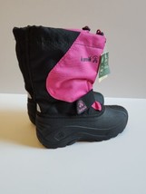 KAMIK Snowfox Snow Boots Kids Youth Girls 2 Pink Black NEW - £38.83 GBP
