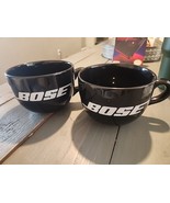 2 Lot Of LARGE BOSE STEREO BLACK LARGE CERAMIC COFFEE MUG STONEWARE MUG - $24.24