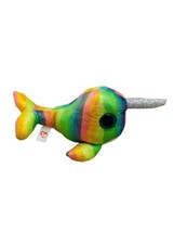 Ty Beanie Boo Nori Narwhal Whale 6” Plush Rainbow With Tag  Stuffed Sea ... - $5.70