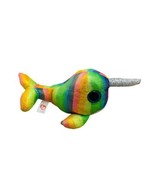 Ty Beanie Boo Nori Narwhal Whale 6” Plush Rainbow With Tag  Stuffed Sea ... - £4.25 GBP