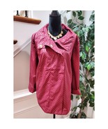 Chico&#39;s Women&#39;s Red Polyester Long Sleeve Buttons Front Casual Jacket Si... - $635.62 MXN