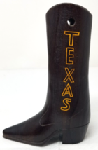 Texas Mexico Border Boot Wall Hanging Wood Handmade Gold Lettering Vtg - £12.02 GBP