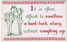 Comic Postcard Difficult Swallow A Hard Luck Story Withour Coughing Up Bamforth - £2.36 GBP