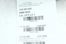 Passenger Right Headlight Fits 03-07 ACCORD 71433 image 12