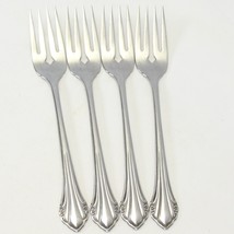 Oneida Repose Salad Forks 1881 Rogers 6 3/4&quot; Stainless Lot of 4 - $13.71