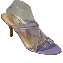Ann Taylor Loft Shoes Strappy Mule Sandals Lavender Leather Women&#39;s Size 10M - £15.81 GBP