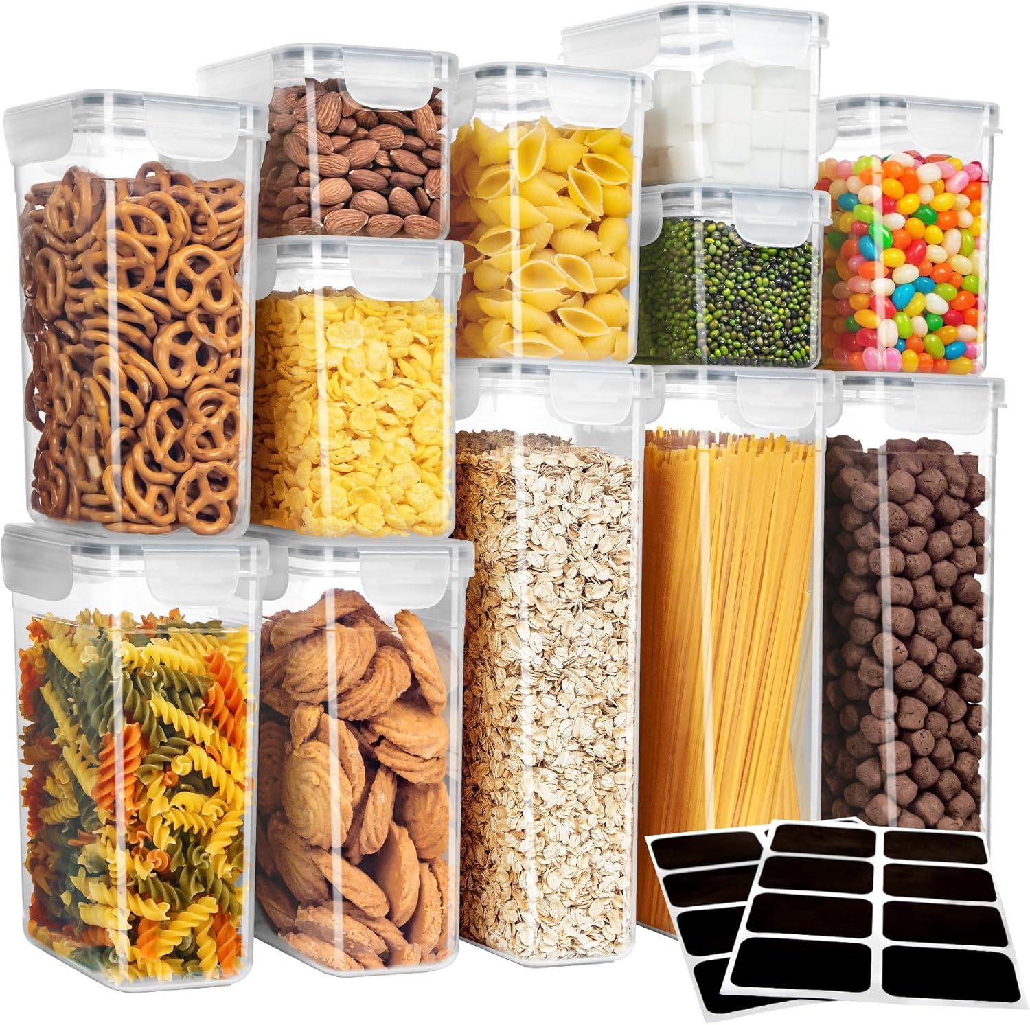 Mr.Siga 12 Pack Airtight Food Storage Container Set, Bpa Free Kitchen Pa... - $42.98