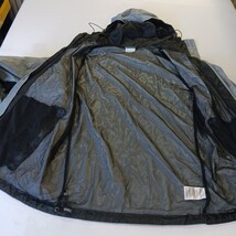 Columbia XM2884 Men's Gray/Black Full-Zip Hooded Rain Nylon Jacket Size Medium image 12