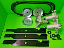 Husqvarna 54&quot; Deck Lawn mower Rebuild Kit LGT2654 Spindles Blades Pulleys 196103 - £69.17 GBP