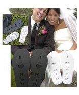 I Love him Flip Flops White Bridal Shower Wedding Gift Size Large 8-9 NEW - $169.60 MXN