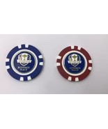 Ryder Cup 2025 Blackpage Black / BluePoker Chip with removable RC Ball M... - $18.92 CAD