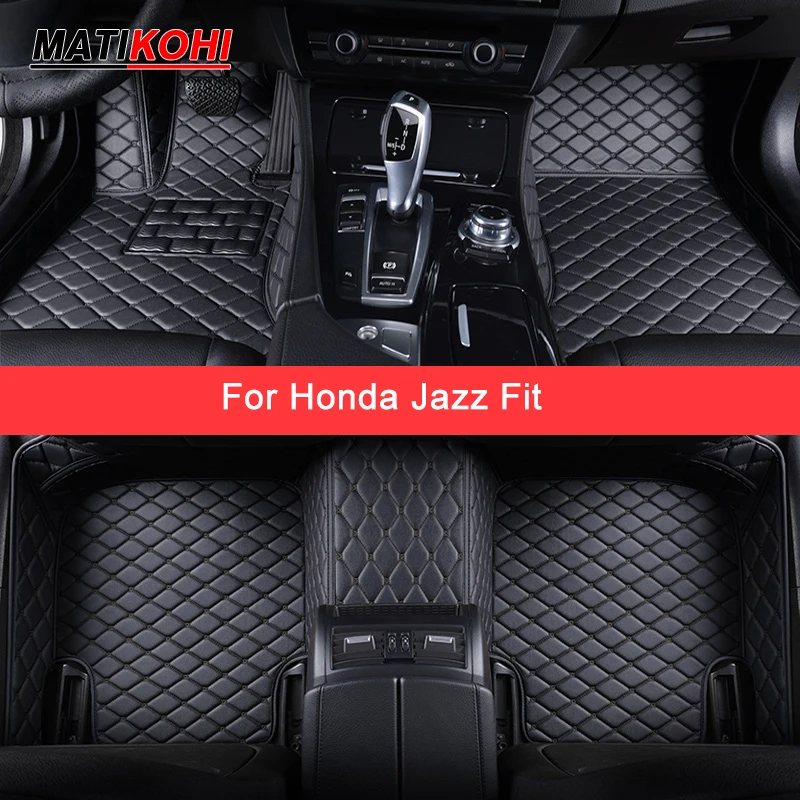 MATIKOHI Custom Car Floor Mats For Honda Jazz Fit Auto Accessories Foot Carpet - £63.55 GBP+