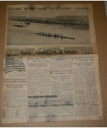Buster Crabbe Olympics 1932 Newspaper LA Times August 11 Vintage - $68.59 CAD
