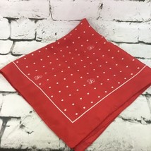 Vintage Hallmark Ladies Scarf 26” Square Red Hearts Valentines Day Colle... - £7.79 GBP