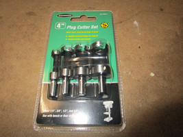 Warrior 4Pc Plug Cutter Set 1/4&quot; 3/8&quot; 1/2&quot; 5/8&quot; - £9.78 GBP