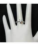 Vintage Avon Sterling Silver Solitaire CZ Ring Size 7 1/2 (R260) - $28.00
