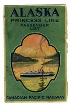 Canadian Pacific Railway Alaska Princess Line Passenger List 1929 Princess Alice - £42.62 GBP