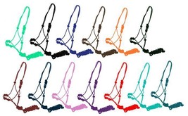 Clinician Cowboy Knot Rope Horse Training Halter w/ Removable 10&#39; Lead R... - £9.00 GBP