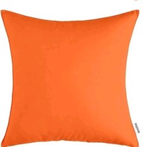 Outdoor Furniture 18x18 Pillow Cushion Cover Orange White Piping Waterproof - £3.87 GBP