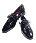 VINTAGE ROBERT STOCK Men SIZE 12 Patent Leather Dress Shoe Black Jazz Oxford 80s - £40.73 GBP