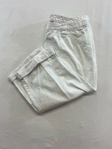 Cotton Ginny Women&#39;s Cotton Capri Size 15 White Cropped Flat Front High ... - $7.92