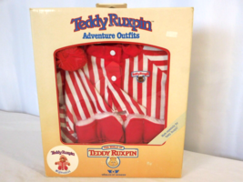 Teddy Ruxpin Adventure Outfit Sleeping Nightshirt Night Gown Red White Vintage - $18.81