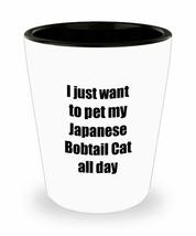 Japanese Bobtail Cat Shot Glass Lover Mom Dad Funny Gift Idea For Liquor Lover A - £9.60 GBP