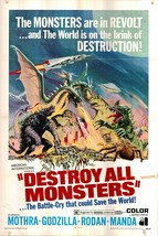 Destroy All Monsters Original 1969 Vintage One Sheet Poster - £391.49 GBP