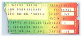 Bob Weir Bobby &amp; La Midnites Ticket Stub June 12 1982 Passaic Nuevo Jersey - £48.28 GBP