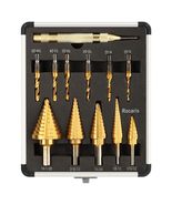 Rocaris 5 Pack Step Drill Bit Set &amp; 6 Pack Tap Bit Set, 4241, Hole Drilling - $26.99