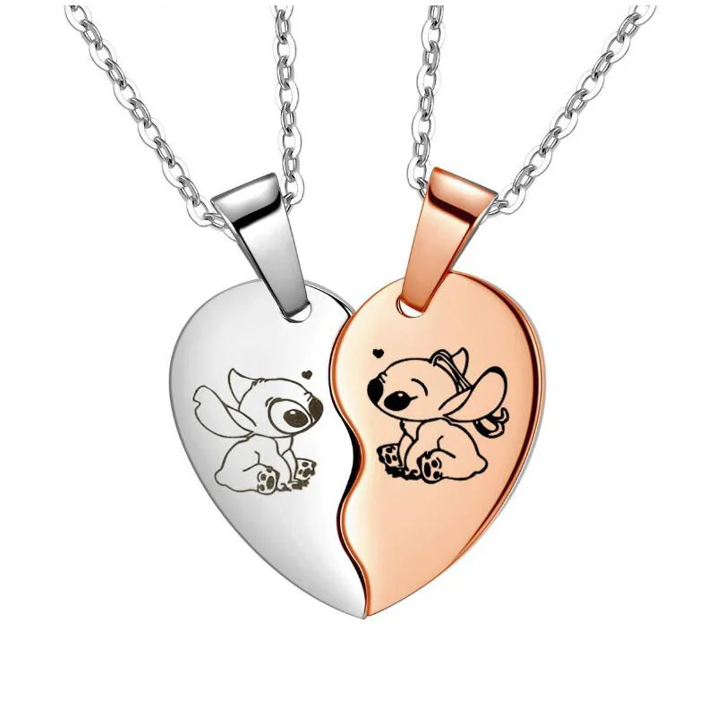 Disney Lilo Stitch Necklace Keychain Anime Characters Love Stitch -N1026-2 - $5.10