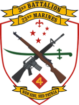 USMC 3rd Battalion 23rd Marines Patch U.S. Military vinyl decal for car, truck,  - $0.99+