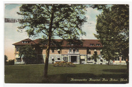 Homeopathic Hospital Ann Arbor Michigan 1910 postcard - $6.44