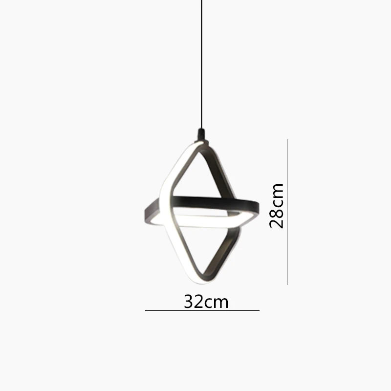  Minimalist LED Pendant Light For room Restaurant Living Room Gold Black Hanging - £272.95 GBP