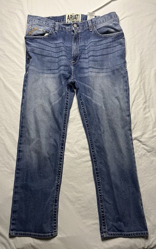 Ariat M2 Legacy Jeans Mens 40x32 Blue Relaxed Boot Cut Stretch Denim Wes... - $35.00