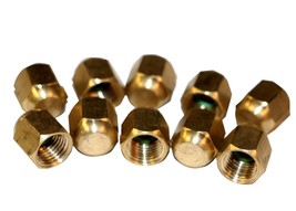 R12 R22 R502 Brass 1/4&quot; Service Port Caps Hex Head 10 Pack #3407 - $13.86