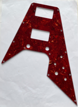 Guitar Parts Guitar Pickguard For Fit Gibson Flying V Style 4 Ply Red Tortoise - £11.93 GBP
