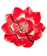 vintage art deco red enamel brooch - $33.18 CAD