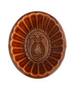 Vintage 1970s–1980s Brown Glazed Ceramic Pineapple Mold – Wall Hanging Kitchen D - $33.00