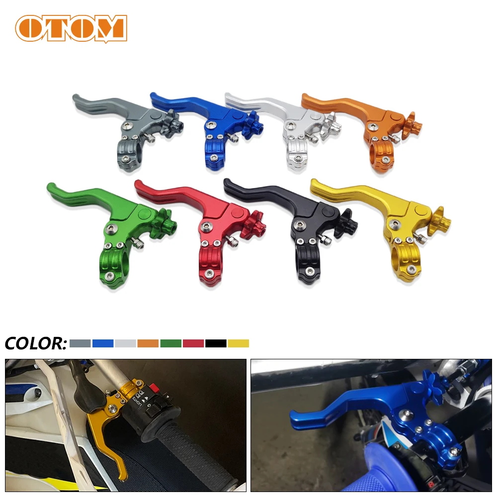 OTOM Motorcycle Short Stunt Clutch Lever 7/8&quot; Handlebar Easy Pull Cable System - £27.52 GBP