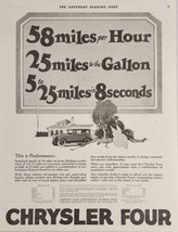 1925 Print Ad Chrysler Four Cars 25 Miles Per Gallon Made in Detroit,Mic... - $21.37