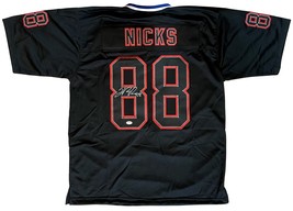 HAKEEM NICKS Autograph SIGNED Custom BLACKOUT JERSEY PSA/DNA CERTIFIED G... - £70.76 GBP