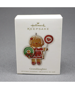 Hallmark 2010 Granddaughter Gingerbread Girl Lollipop Wreath Ornament - $9.95