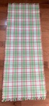 Pink and Green Woven Table Runner - $8.90
