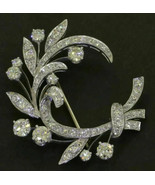 Women&#39;s Classy Wedding Brooch Pin 2.88ct Simulated Diamond 14k White Gol... - €113,31 EUR