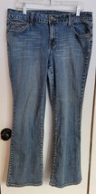 Womens 14 Apt. 9 Bootcut Distressed Vintage Wash Denim Blue Jeans - £6.95 GBP