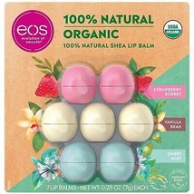 Lip Balm Eos Balms Lip Moisturizer Bulk Organic Natural Hydrating Flavors 7 Ct ~ - £23.42 GBP